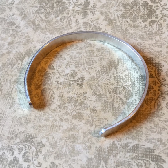 Hand Stamped Saying Loved Aluminum Cuff Bracelet - Picture 4 of 6